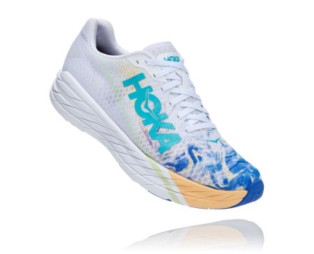 Hoka Rocket X All Gender Moški Tekaški Čevlji Bela / Svetlo Rumena SI-726843Q